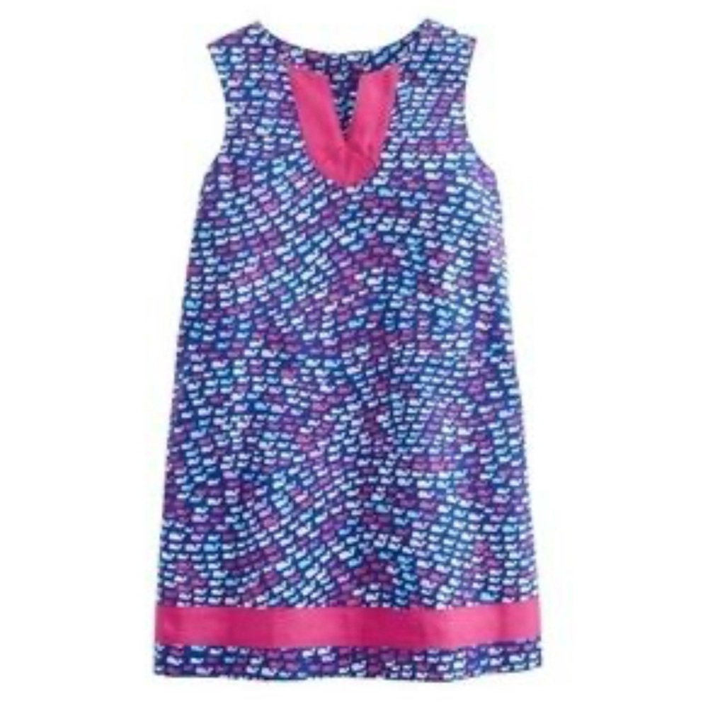 Vineyard Vines Girls Whale Cotton Short Dress Preppy Nautical Summer Size 14
